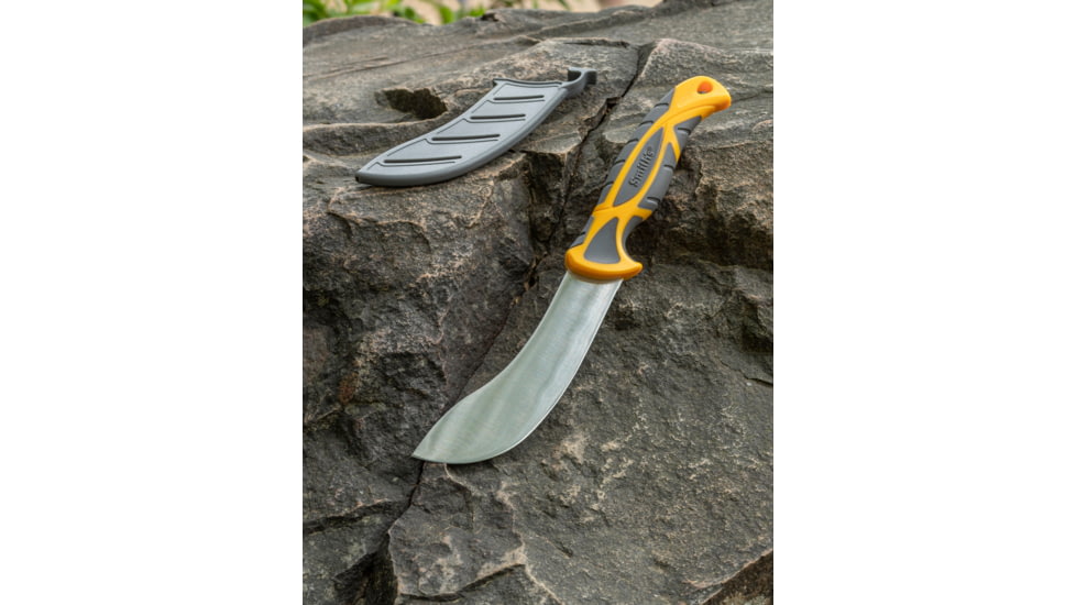 Smiths EdgeSport Skinning Knife, 6in, 400 Stainless Steel, Corrosion-Resistant, Skinner Blade, TPE Handle, Orange/Gray, 51060
