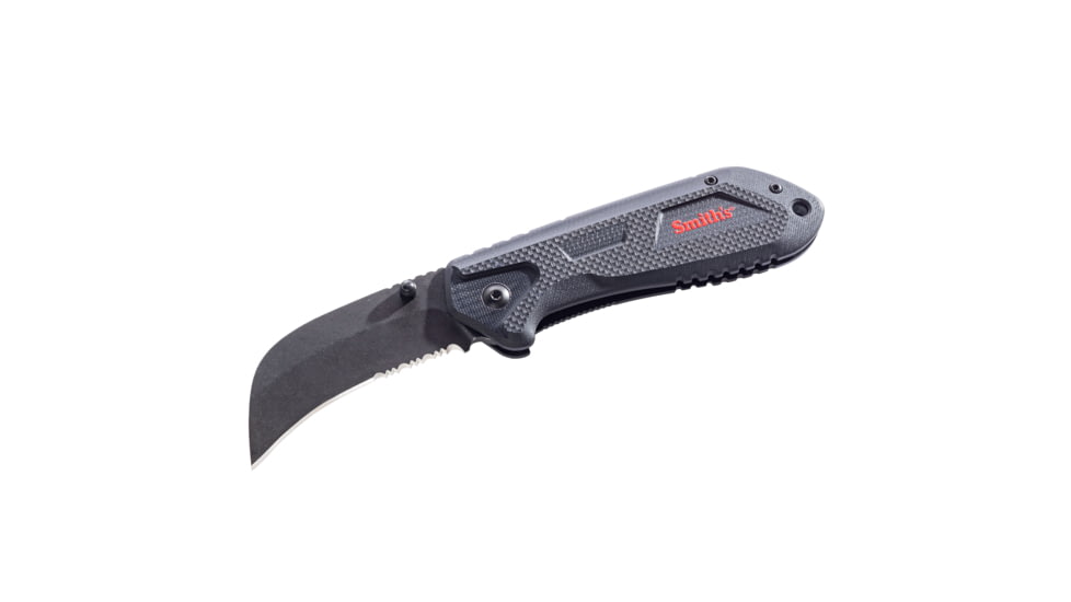 Smiths Edgework-Site Hawk Bill Foldiing Knife, 2.7 in, Frame Lock, Black, 51240