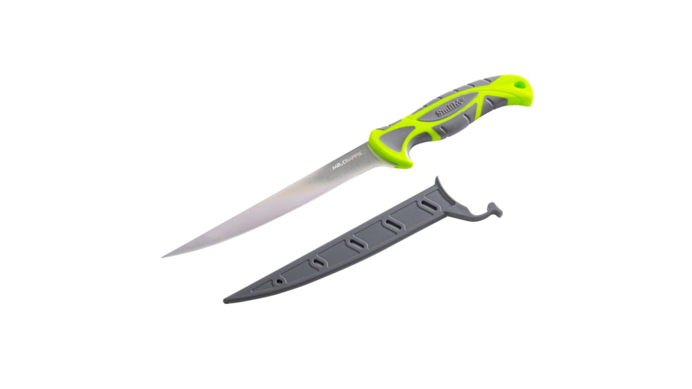 Smiths Mr. Crappie 7 in Slab-Sticker Fillet Knife, Steel, Green, 51209