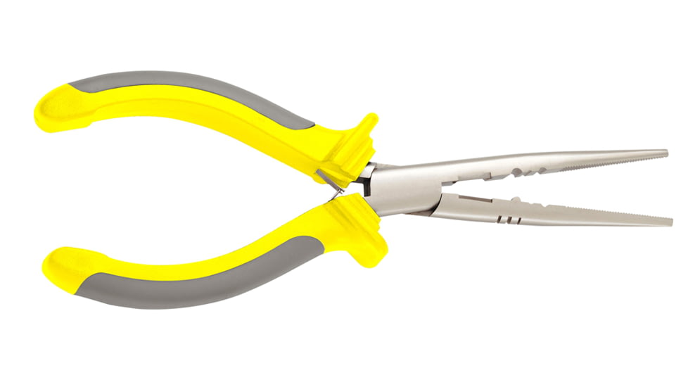 Smiths Mr. Crappie Carbon Steel Fishing Pliers, 6.5in Length, Yellow/Gray, 51172