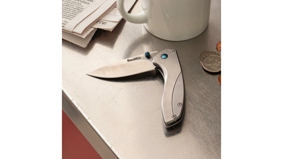 Smiths Noesis 2.75 in Folding Knife, Frame Lock, Gray, 51245