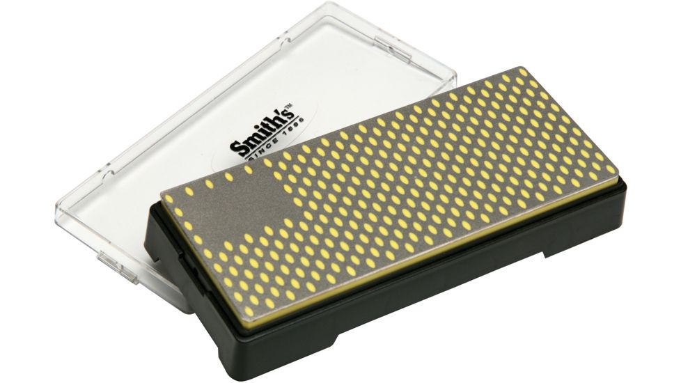 Smiths 6in. X 2.5in. Diamond Bench Stone, Coarse, Black/Metallic/Yellow SP-DBSC