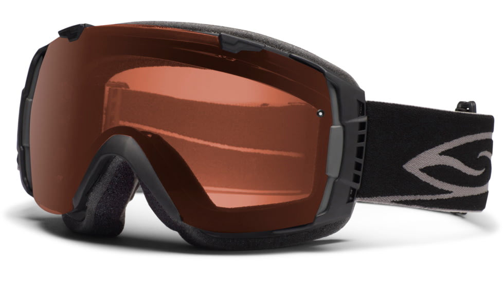 Smith Optics I/O Snow Goggles - Black Frame w/ Polarized Rose Copper and Blue Sensor Lens IO7EPBK12