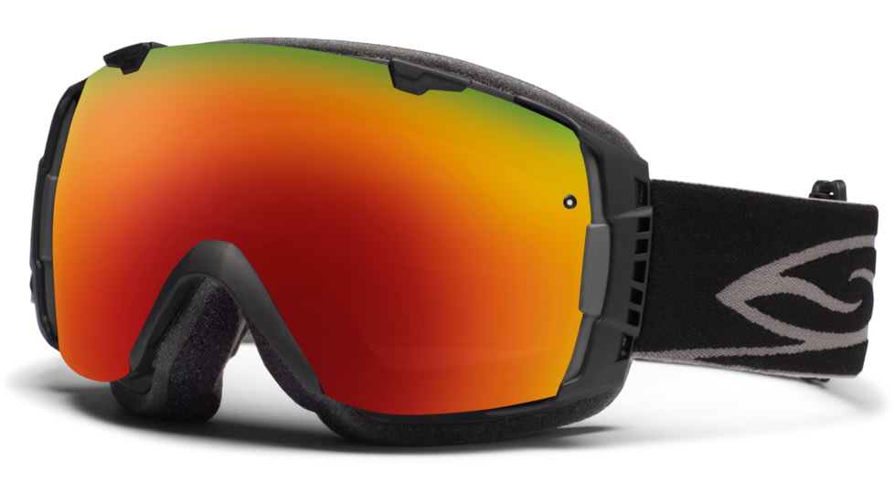Smith Optics I/O Snow Goggles - Black Frame w/ Red Sol X and Blue Sensor Lens IO7DXBK12