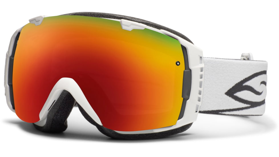 Smith Optics I/O Snow Goggles - White Frame w/ Red Sol X and Blue Sensor Lens IO7DXWT12