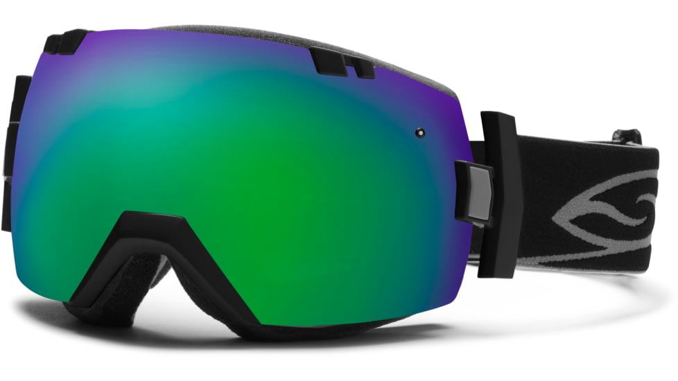 Smith Optics I/OX Snow Goggles - Black Frame w/ Green Sol X and Red Sensor Lens IL7NXBK13