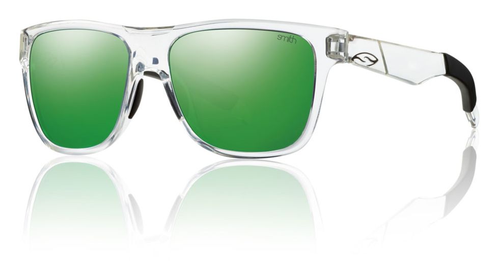 Smith Optics Lowdown Sunglasses - Crystal Frame w/ Green Sol-X Lens LDPCGMCR