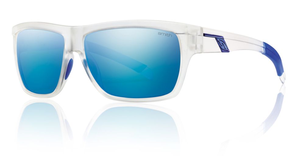 Smith Optics Mastermind Sunglasses - Matte Clear Frame w/ Polarized Blue Mirror Lens MMPPUGMCL