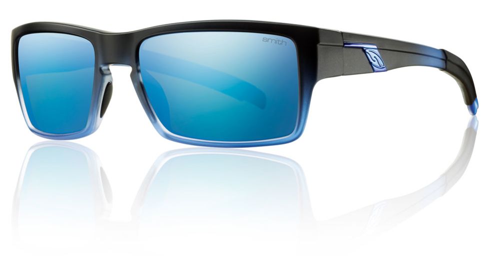 Smith Optics Outlier Sunglasses - Black N Blue Frame w/ Blue Sol-X Lens OUPCUGMBB