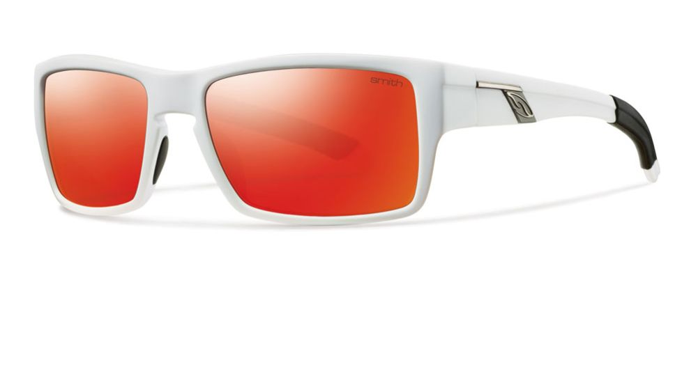 Smith Optics Outlier Sunglasses - Matte White Frame w/ Red Sol-X Lens OUPCDMMW