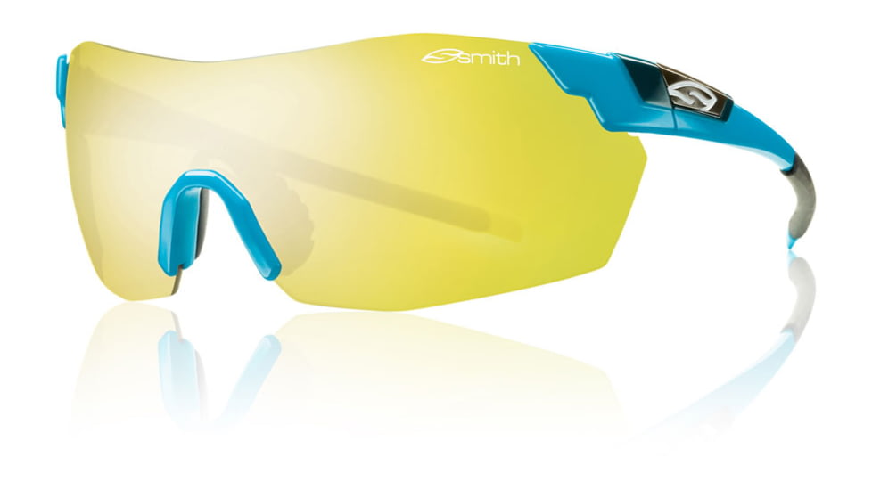 Smith Optics Pivlock V2 Max Sunglasses - Pacific Blue Frame w/ Yellow Mirror/Ignitor/Clear Lens VWMPCYLMPBL