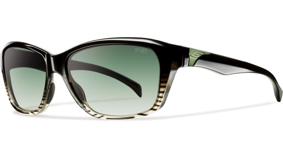Smith Optics Womens Spree Sunglasses - Zebra Split Frame w/ Polarized Green Gradient Lens REPPGNGZS