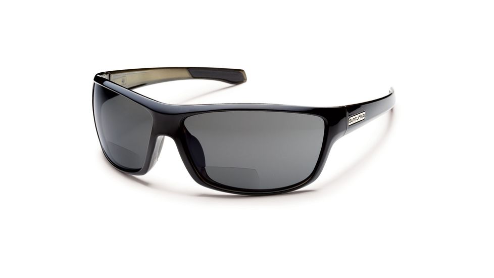 Suncloud Polarized Optics Conductor +1.50 Sunglasses - Black Backpaint Frame and Gray Polarized Polycarbonate Lens S-CDPPGYBK150