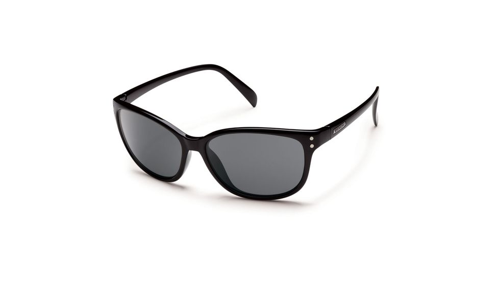 Suncloud Polarized Optics Flutter Sunglasses - Black Frame and Gray Polarized Polycarbonate Lens S-FEPPGYBK