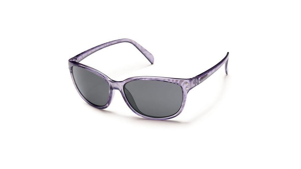 Suncloud Polarized Optics Flutter Sunglasses - Lavender Print Frame and Gray Polarized Polycarbonate Lens S-FEPPGYLV