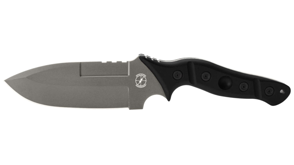 Sniper Bladeworks MAMU Fixed Blade Knife, 5.46in, 420HC Steel, Fixed Blade, Black Handle, Satin, MAMUBLKSAT