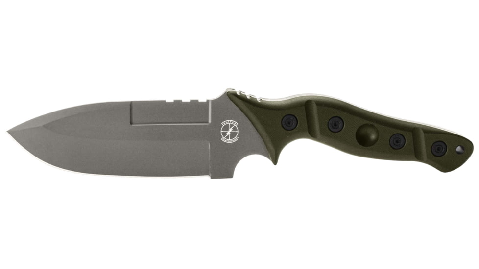 Sniper Bladeworks MAMU Fixed Blade Knife, 5.46in, 420HC Steel, Fixed Blade, OD Green Handle, Satin, MAMUODGSAT