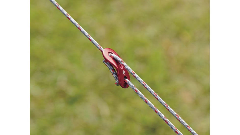 Snow Peak Aluminum Rope Tensioner, Red, 12 pack, R-050-1