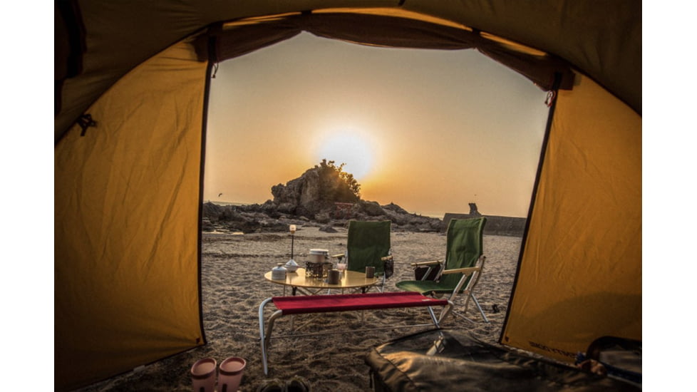 Snow Peak Red Folding Bench, LV-071RD