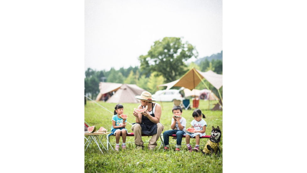 Snow Peak Red Folding Bench, LV-071RD