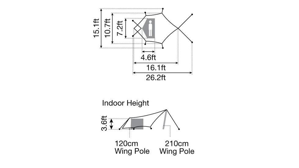 Snow Peak Hexa Ease, Ivory, 1-Person, SDI-101-IV-US