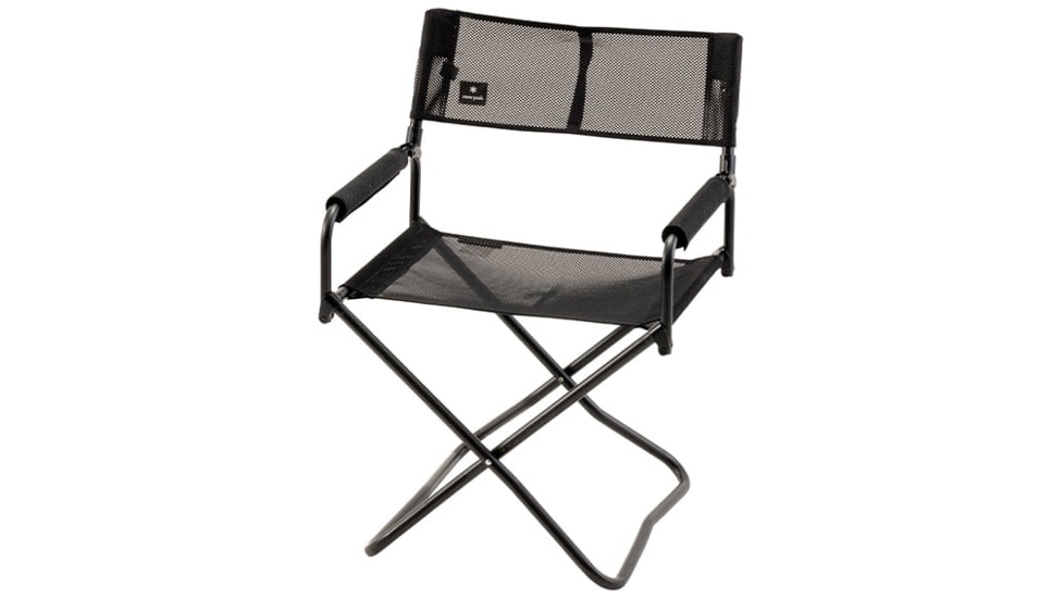Snow Peak Mesh Folding Chair, One Size, LV-077M-BK