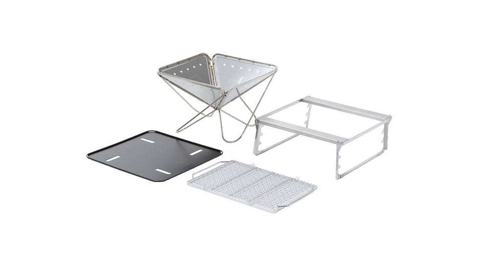 Snow Peak Takibi Fire &amp; Grill, Stainless Steel, ST-032SETS