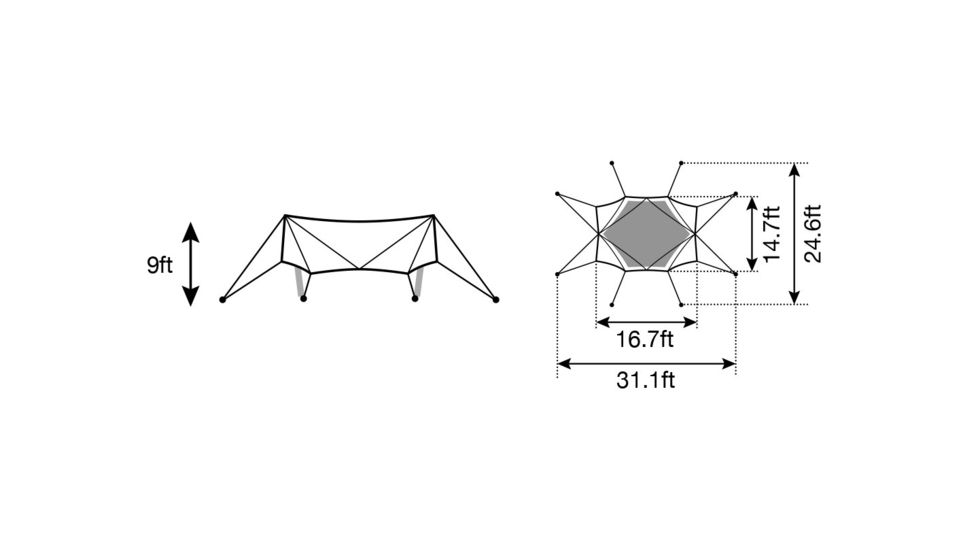 Snow Peak Takibi Tarp Octa Tent, White, TP-430