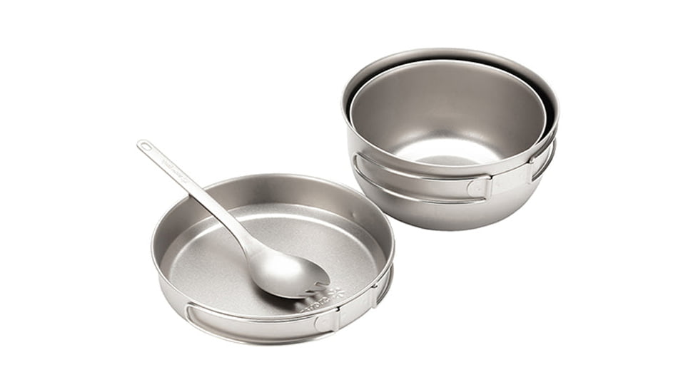 Snow Peak Titanium 3 Piece Cookset, STW-001T