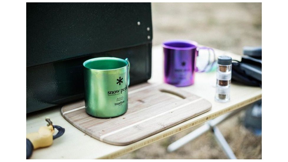 Snow Peak Titanium Double Wall Mug- 450 Green