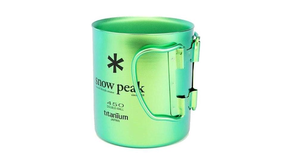 Snow Peak Titanium Double Wall Mug- 450 Green