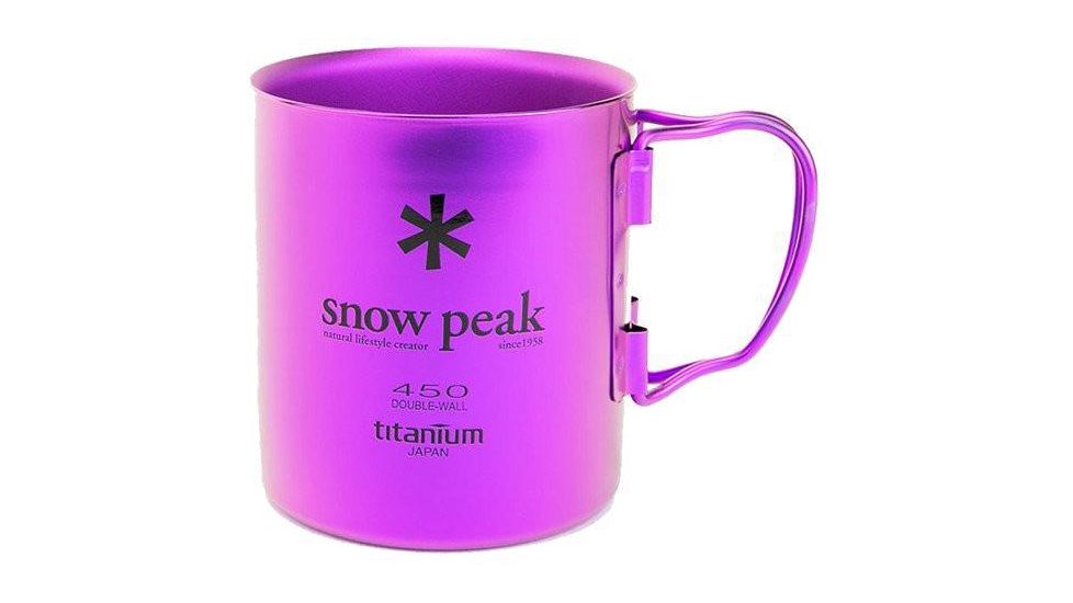 Snow Peak Titanium Double Wall Mug- 450 Purple