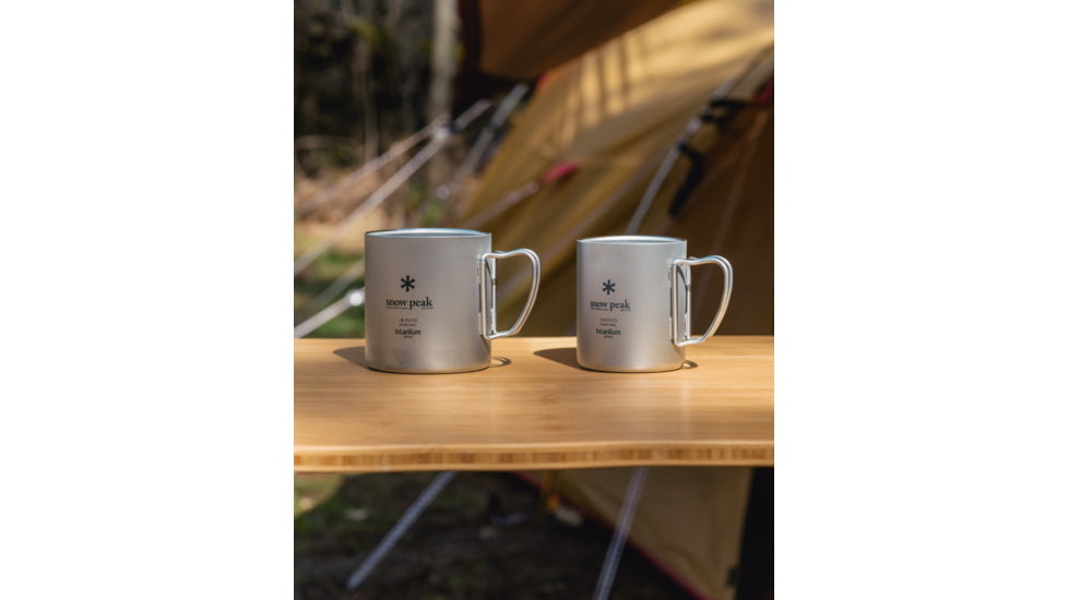 Snow Peak Titanium Double Wall Mug, Titanium, 300 ml, MG-152