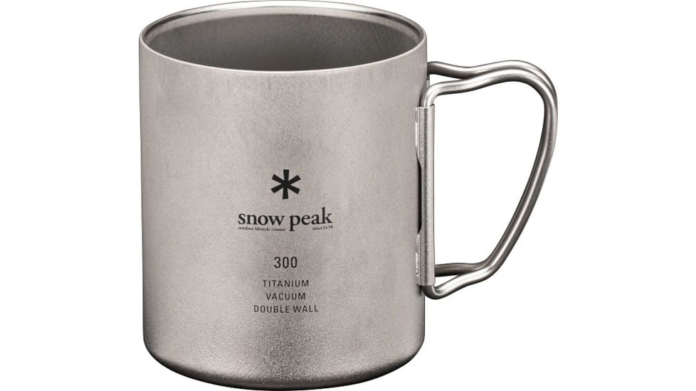 Snow Peak Titanium Vacuum-Insulated Mug, 300ml, Titanium, MG-162