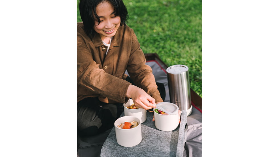 Snow Peak Tobachi Food Storage Container, White, Medium, TW-273-WH