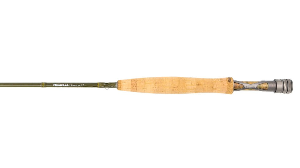 Snowbee Diamond2 Series Fly Rod, Half Wells, 3.5oz, 4-pc, Olive Green, 9ft 0in 5WT, 10155
