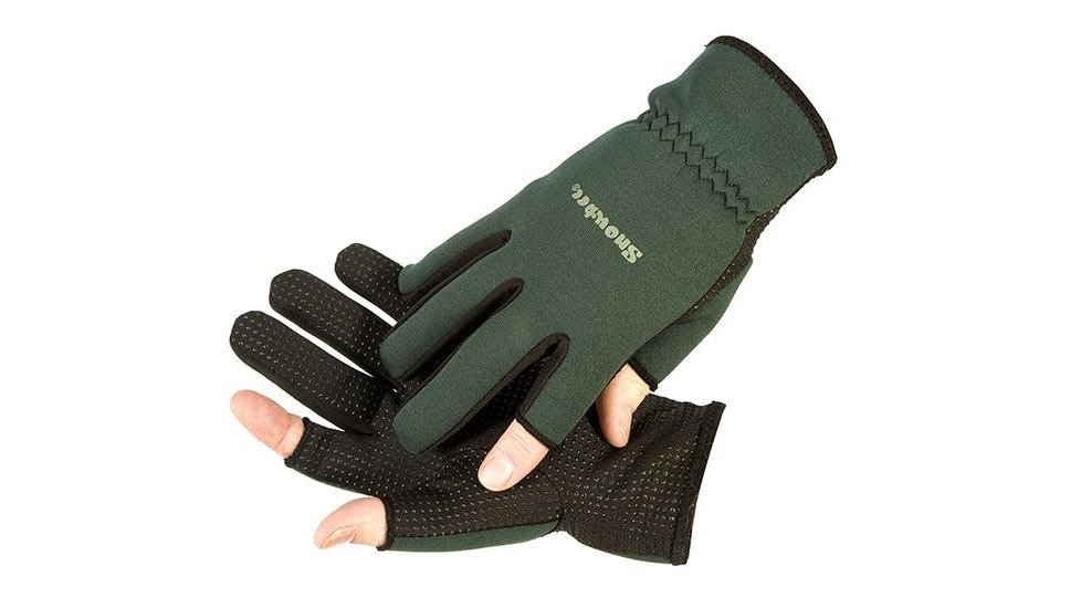 Snowbee Lightweight Neoprene Gloves, Dark Green/Black, 2XL, 13141-XXL