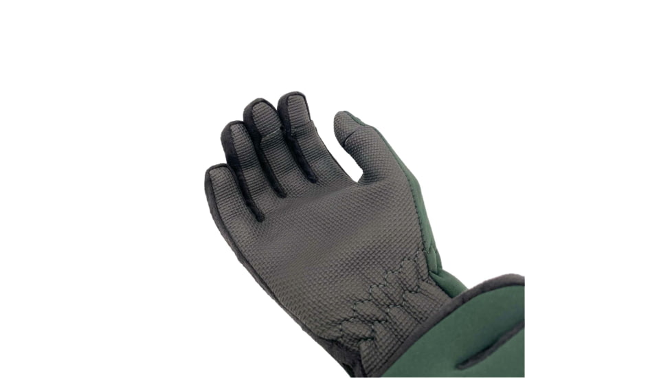 Snowbee Neoprene Gloves w/ Flip Tips, 2.5mm, Dark Green/Black, Large, 13122-L