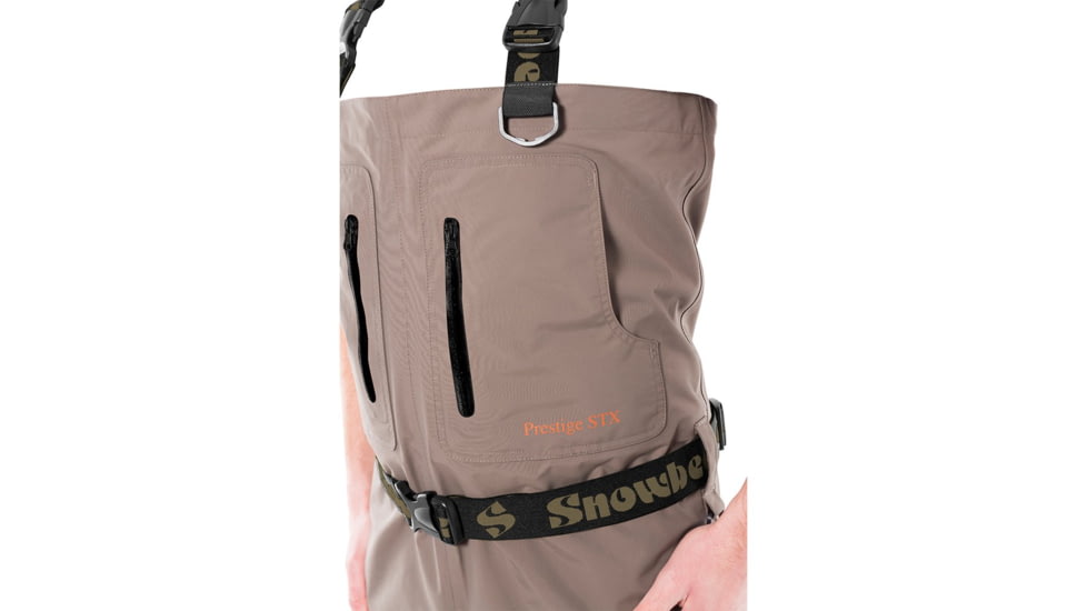 Snowbee Prestige STX Breathable Stockingfoot Chest Wader, Grey/Olive, Medium/King, 11192FB-ML