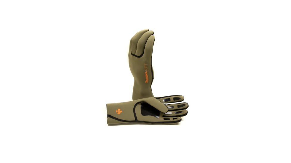 Snowbee SFT Neoprene Gloves, 1mm, Mid Olive/Black, Large, 13124OO-L
