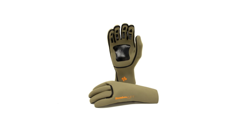 Snowbee SFT Neoprene Gloves, 1mm, Mid Olive/Black, Large, 13124OO-L