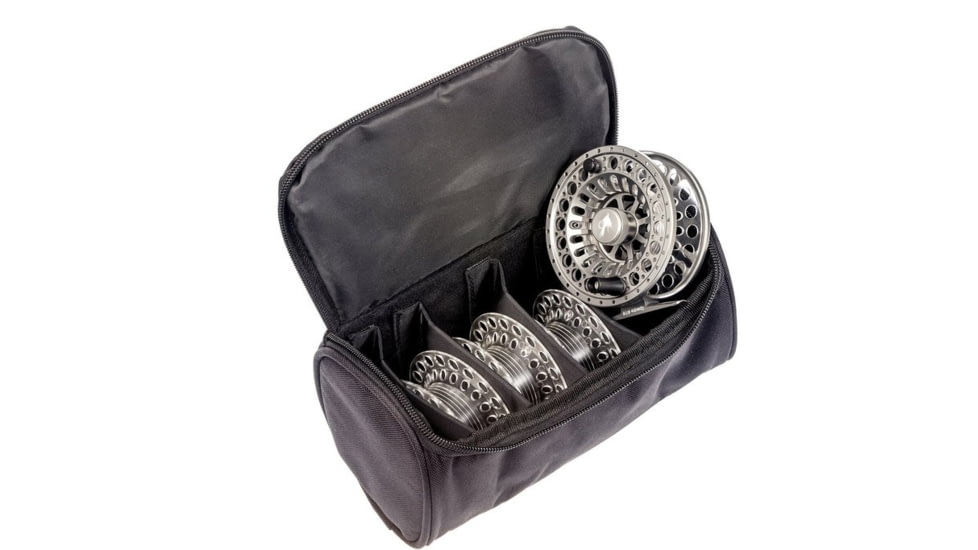 Snowbee Spectre Series Cassette Fly Reel System, 3 Spare Cassette Spool, Case, Gunmetal Silver, #5/6, 10548CS-3
