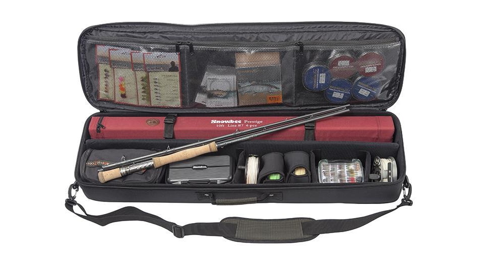 Snowbee XS Stowaway Travel Case, Olive, 36.5x10.2x5in, 16448