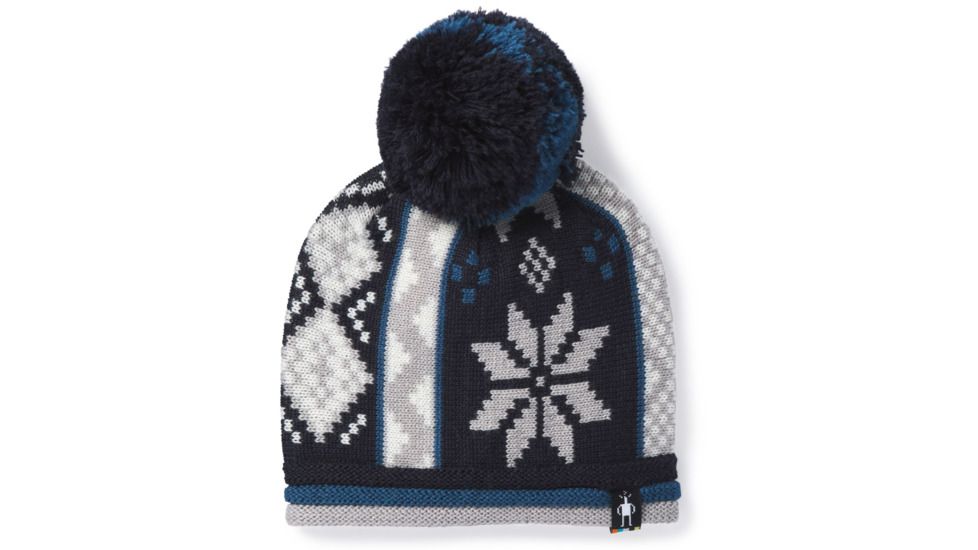 Smartwool Snowflake Beanie-Youth Unisex, Bright Cobalt H, Extra Large, SW018022A18-LXL