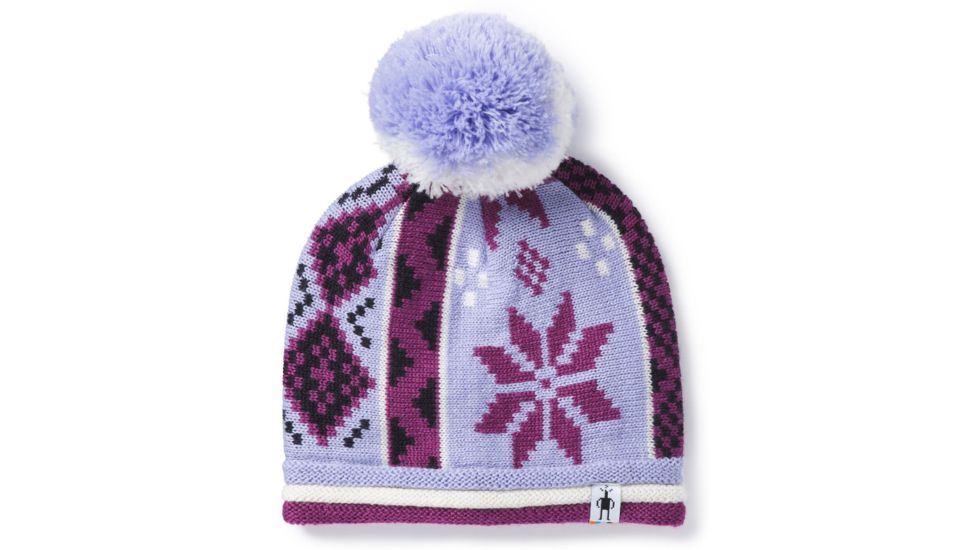 Smartwool Snowflake Beanie-Youth Unisex, Purple Mist H, Medium, SW018022A17-SM
