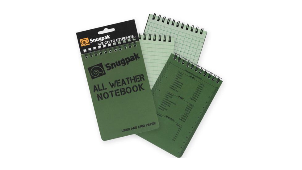 SnugPak All Weather Notebooks Large Olive SP97380