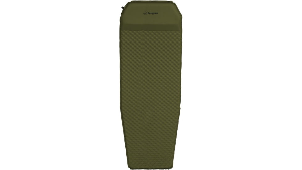 SnugPak Elite Self Inflating Mat w/Built Pillow, XL, Olive, 91930-OD