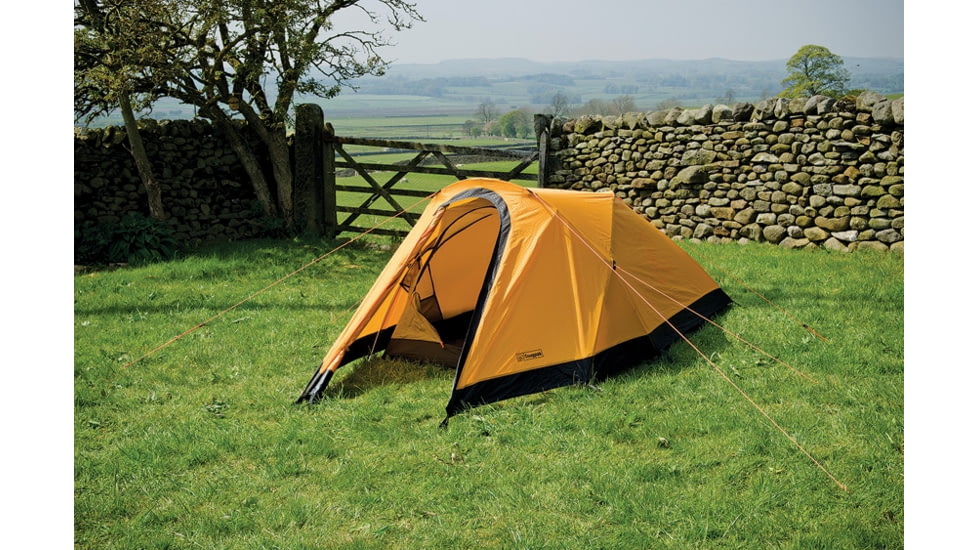 SnugPak Journey Duo Tent, Pack 9 Lb, Low Profile Design, 75D 185T Ripstop Polyester, Sunburst Orange, 96002