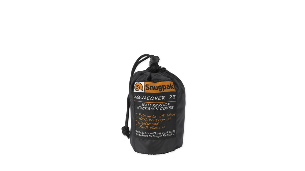 SnugPak Snugpak Aquacover 25L Waterproof Ruksack Cover, Black, 25, 92145