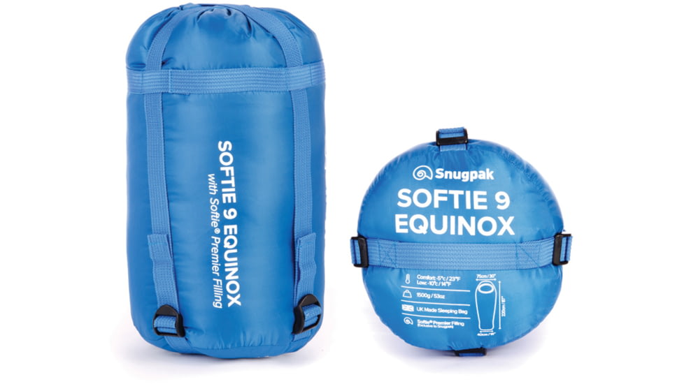 SnugPak Softie 9 Equinox Sleeping Bag, Right, Green, 91030